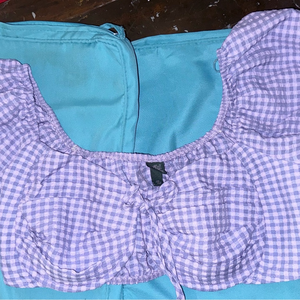 Wild Fable Lavender Gingham Blouse